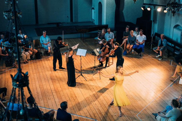 Chamber musicians performing